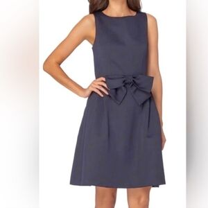 Tahari Navy Bow Dress